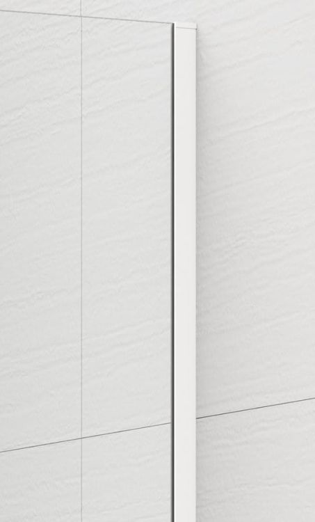 ESCA WHITE MATT jednoczęściowa kabina przysznicowa Walk-In, montaż przy ścianie, szkło Marron, 700 mm