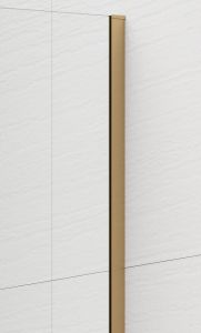 ESCA GOLD MATT jednoczęściowa kabina przysznicowa Walk-In, montaż przy ścianie, szkło matowe, 700 mm
