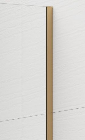 Przejdź do produktu ESCA GOLD MATT jednoczęściowa kabina przysznicowa Walk-In, montaż przy ścianie, szkło dymione, 700 mm