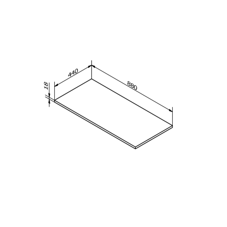 Przejdź do produktu DTDL blat 880x18x440mm, antracyt matowy