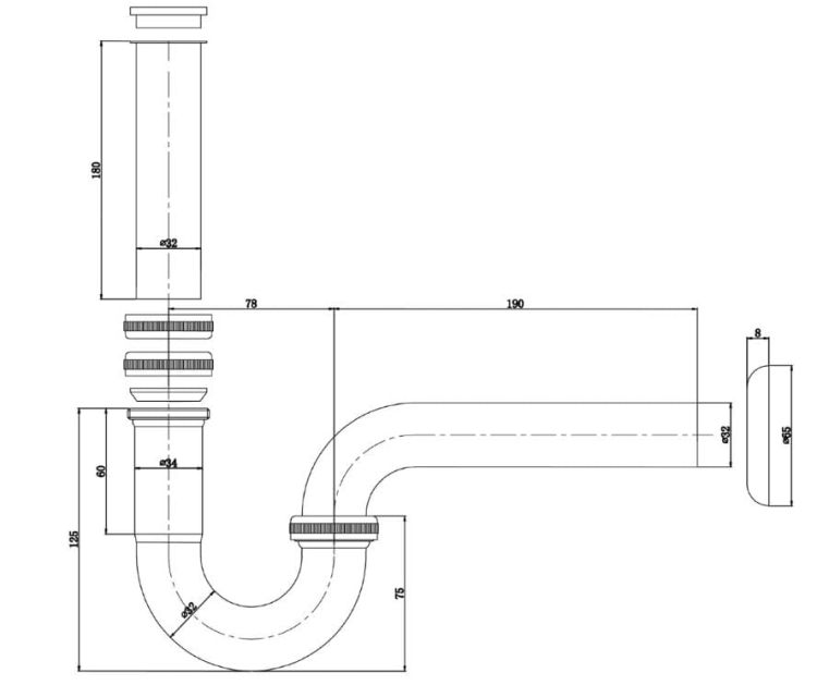 syfon umywalkowy plastikowy chromowane ABS.JPG