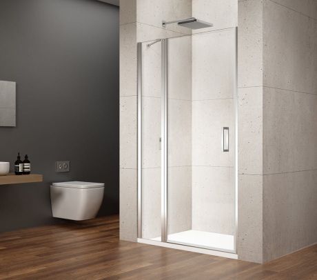 Przejdź do produktu LORO drzwi prysznicowe z częścią stałą 1000mm, szkło czyste