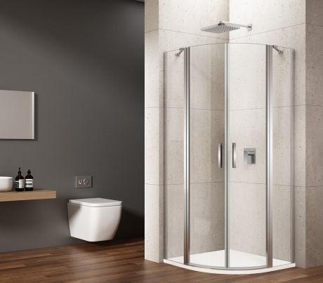 Przejdź do produktu LORO kabina prysznicowa półokrągła 900x900mm, szkło czyste
