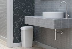COLORED kosz na śmieci wiszący 23l, ABS, biały