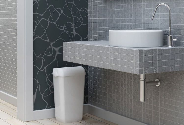 COLORED kosz na śmieci wiszący 23l, ABS, biały