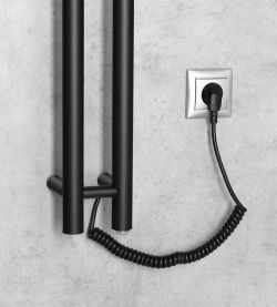 PAPINADO elektryczna suszarka na ręczniki, 109x1200mm, 40W, czarny mat