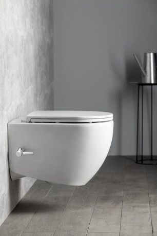 Przejdź do produktu INFINITY CLEANWASH WC wiszące, z dyszą bidetową i zintegrowaną baterią, Rimless, 36,5x53 cm, biały