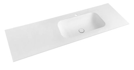 Przejdź do produktu TREOS umywalka 146,6x51,3 cm (35+110), Rockstone, prawy, biały mat