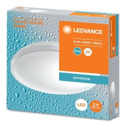 Lampa sufitowa łazienkowa, średnica 325mm, 1800lm, 24W, 4000K, IP44