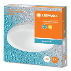 Lampa sufitowa łazienkowa, średnica 210mm, 900lm, 12W, 3000K, IP44