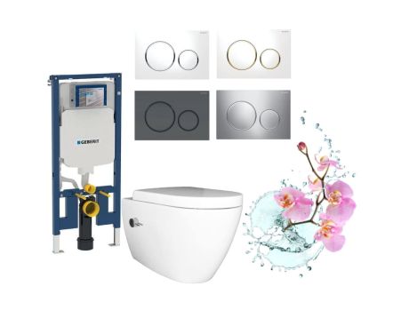 Przejdź do produktu Miska WC z funkcją bidetu 2w1 Mineral MA5201 +  wąski stelaż podtynkowy Geberit  Slim 8 cm + przycisk