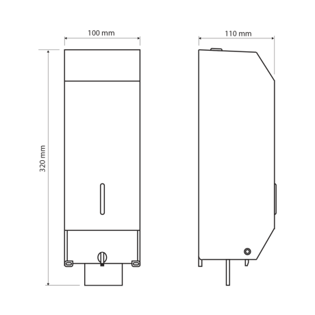 Przejdź do produktu Dozownik mydła 1100ml, stal nierdzewna mat