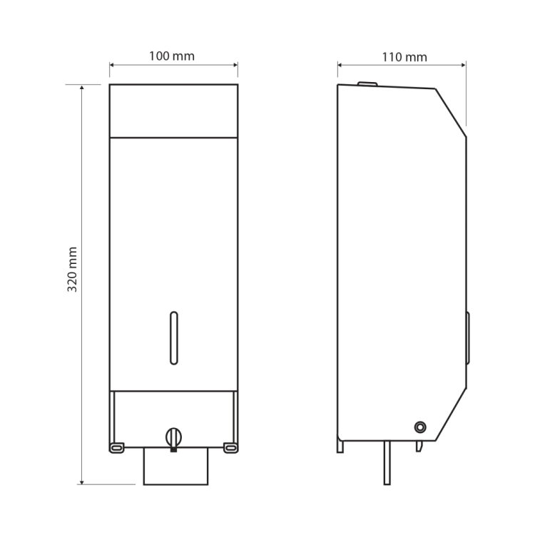 Dozownik mydła 1100ml, stal nierdzewna mat