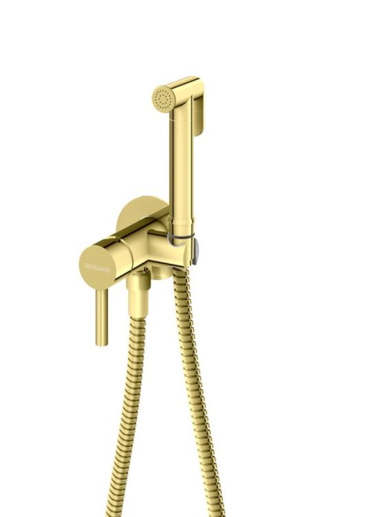 Złota bateria bidetowa podtynkowa Kohlman AXEL QW135AGD