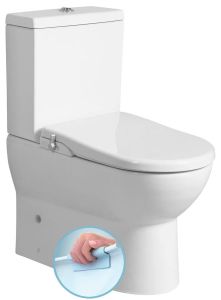 JALTA WC kombi, Rimless, s elektronickým bidetem CLEAN STAR, spodní/zadní odpad, bílá