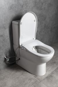 JALTA WC kombi, Rimless, s elektronickým bidetem CLEAN STAR, spodní/zadní odpad, bílá