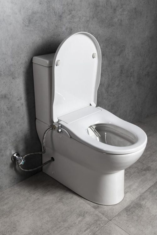 JALTA WC kombi, Rimless, s elektronickým bidetem CLEAN STAR, spodní/zadní odpad, bílá