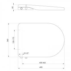 JALTA WC kombi, Rimless, s elektronickým bidetem CLEAN STAR, spodní/zadní odpad, bílá