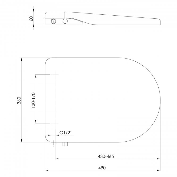 JALTA WC kombi, Rimless, s elektronickým bidetem CLEAN STAR, spodní/zadní odpad, bílá