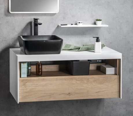 Przejdź do produktu ABELINE półka Rockstone 800mm, biały mat