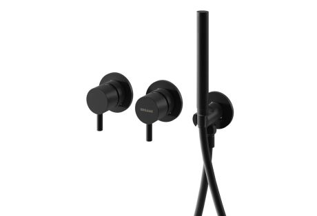 Przejdź do produktu Czarna bateria wannowa podtynkowa Kohlman Axel Black QW260AB