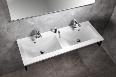 Przejdź do produktu YUKON umywalka kompozytowa 120x45cm, biały