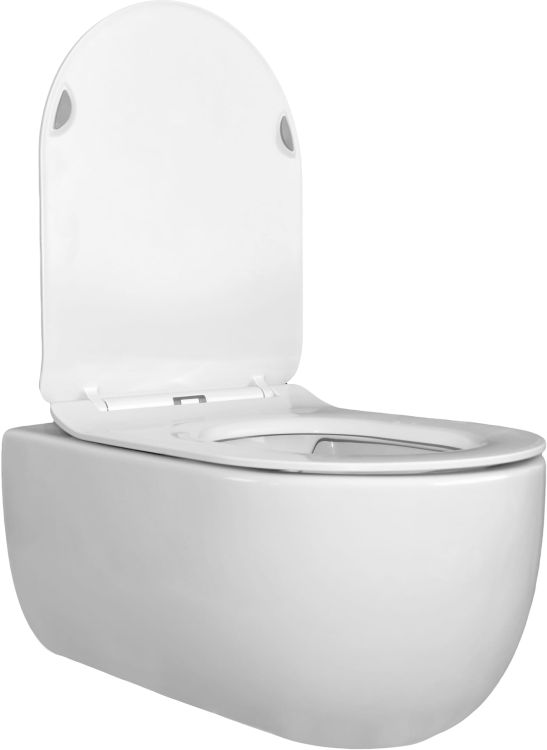 Miska WC wisząca 53x36 cm Vito OA z deską WC w komplecie biały połysk