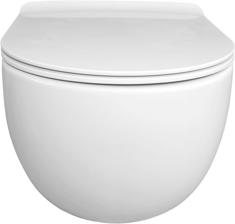 Miska WC wisząca 53x36 cm Vito OA z deską WC w komplecie biały połysk