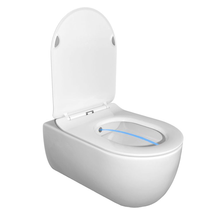 Miska WC z funkcją bidetu 53x36 cm Vito OA z deską WC w komplecie biały połysk