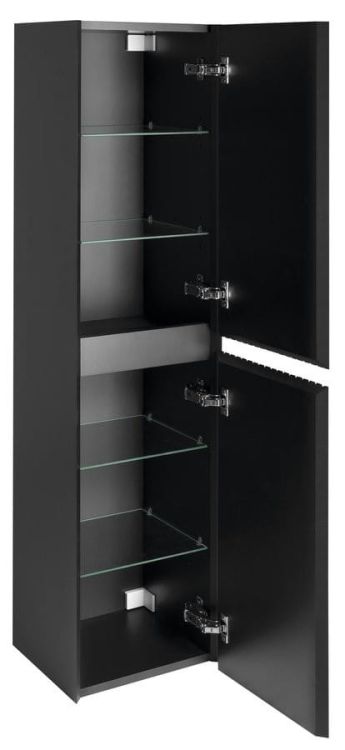 FILENA szafka wysoka 35x140x30cm, czarny mat strip