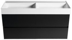 FILENA szafka umywalkowa 118x51,5x43cm, czarny mat strip