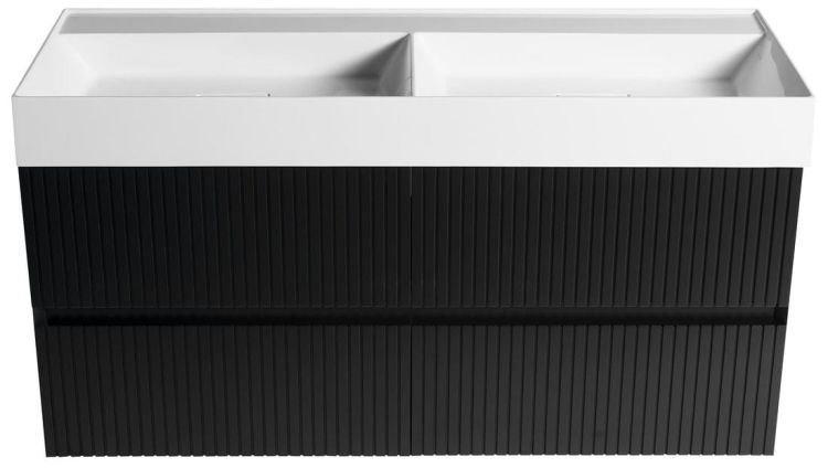 FILENA szafka umywalkowa 118x51,5x43cm, czarny mat strip