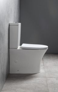 DARIO RIMLESS komplakt WC, odpływ poziomy/pionowy, biały