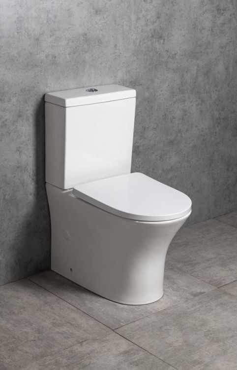 DARIO RIMLESS komplakt WC, odpływ poziomy/pionowy, biały