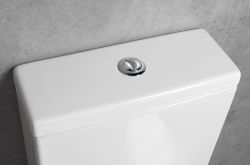 DARIO RIMLESS komplakt WC, odpływ poziomy/pionowy, biały