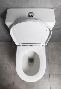 DARIO RIMLESS komplakt WC, odpływ poziomy/pionowy, biały