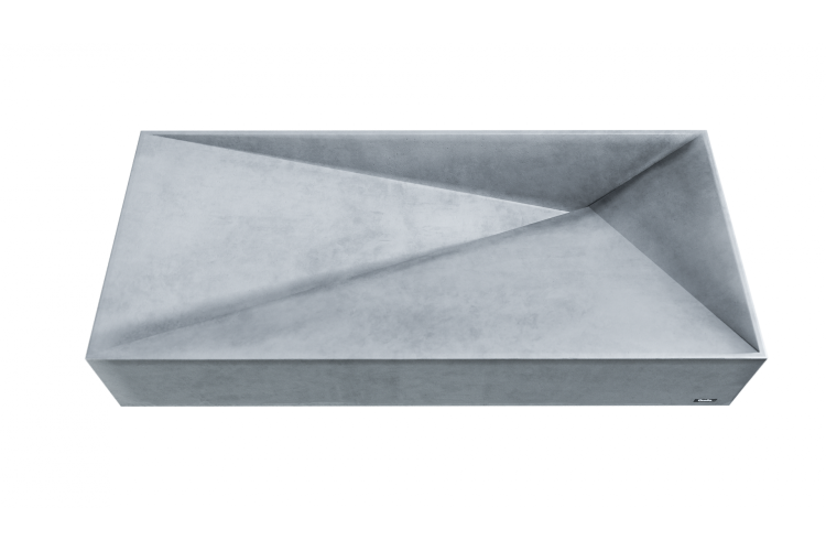 Umywalka blatowa 100x45 cm z architektonicznego betonu Durabad Q100 jasny beton