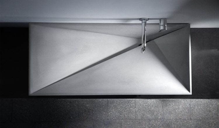 Umywalka blatowa 100x45 cm z architektonicznego betonu Durabad Q100 jasny beton