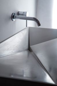 Umywalka blatowa 100x45 cm z architektonicznego betonu Durabad Q100 jasny beton
