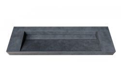Betonowa, podwójna umywalka wisząca 160x47 cm Durabad Q70L antracyt beton