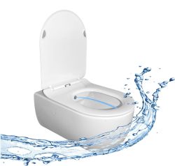 Miska WC z funkcją bidetu 53x36 cm Vito OA z deską WC w komplecie biały połysk