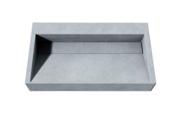 Betonowa umywalka nablatowa 64x36 cm Durabad Q70 jasny beton