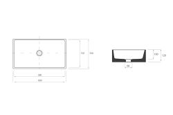 Betonowa umywalka nablatowa 60x33 cm Durabad Q60