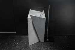 Betonowa umywalka wolnostojąca 45x45 cm Durabad Q1000x jasny szary beton
