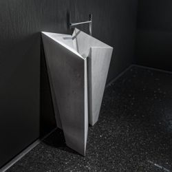 Betonowa umywalka wolnostojąca 45x45 cm Durabad Q1000x jasny szary beton