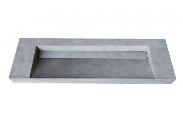 Podwójna umywalka z betonu architektonicznego na wymiar Durabad Q70L NW jasny beton