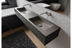Umywalka z betonu architektonicznego na wymiar Durabad Q50 NW antracyt beton