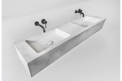 Umywalka z betonu architektonicznego na wymiar Durabad Q50 NW jasny beton