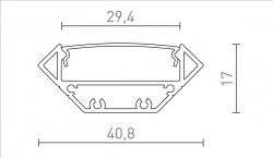 LED PROFILE J natynkowy 1m czarna akryl mat /aluminium