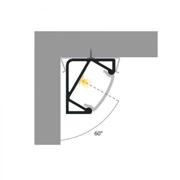 LED PROFILE I 30/60 natynkowy 1m aluminium anodowane/akryl mat